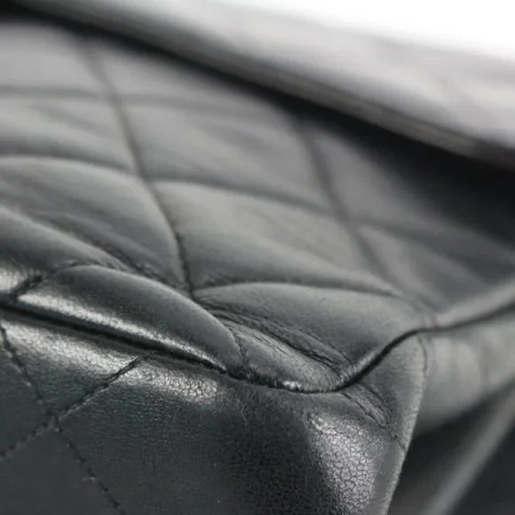 Chanel Black Quilted Lambskin Jumbo Double Flap Classic Bag 55cz55s - Picture 8 of 12